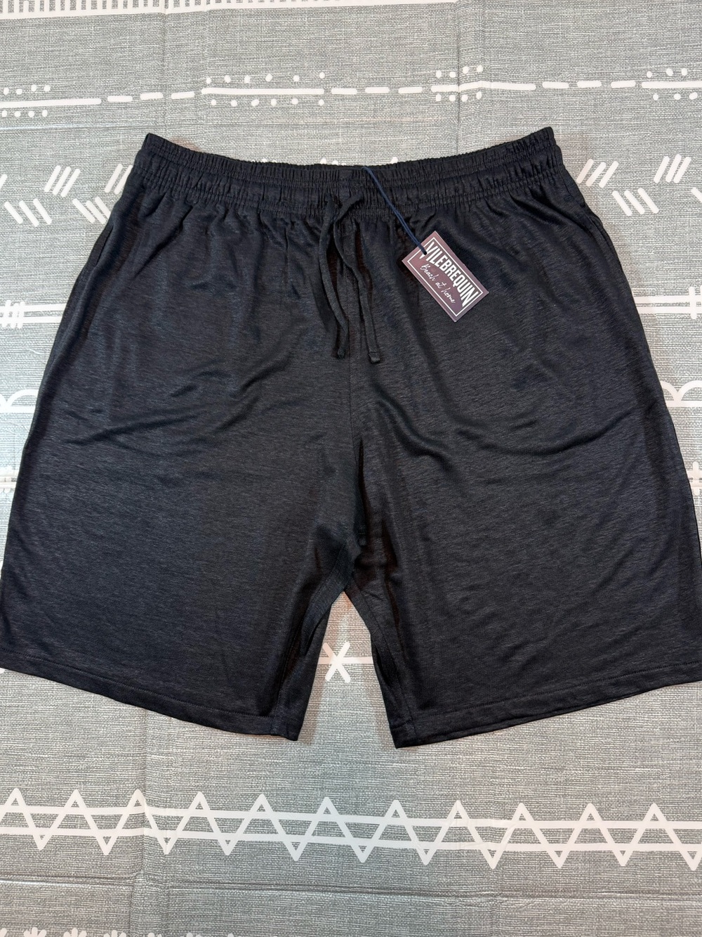 Vilebrequin XL Black 100% Linen Bolide Shorts